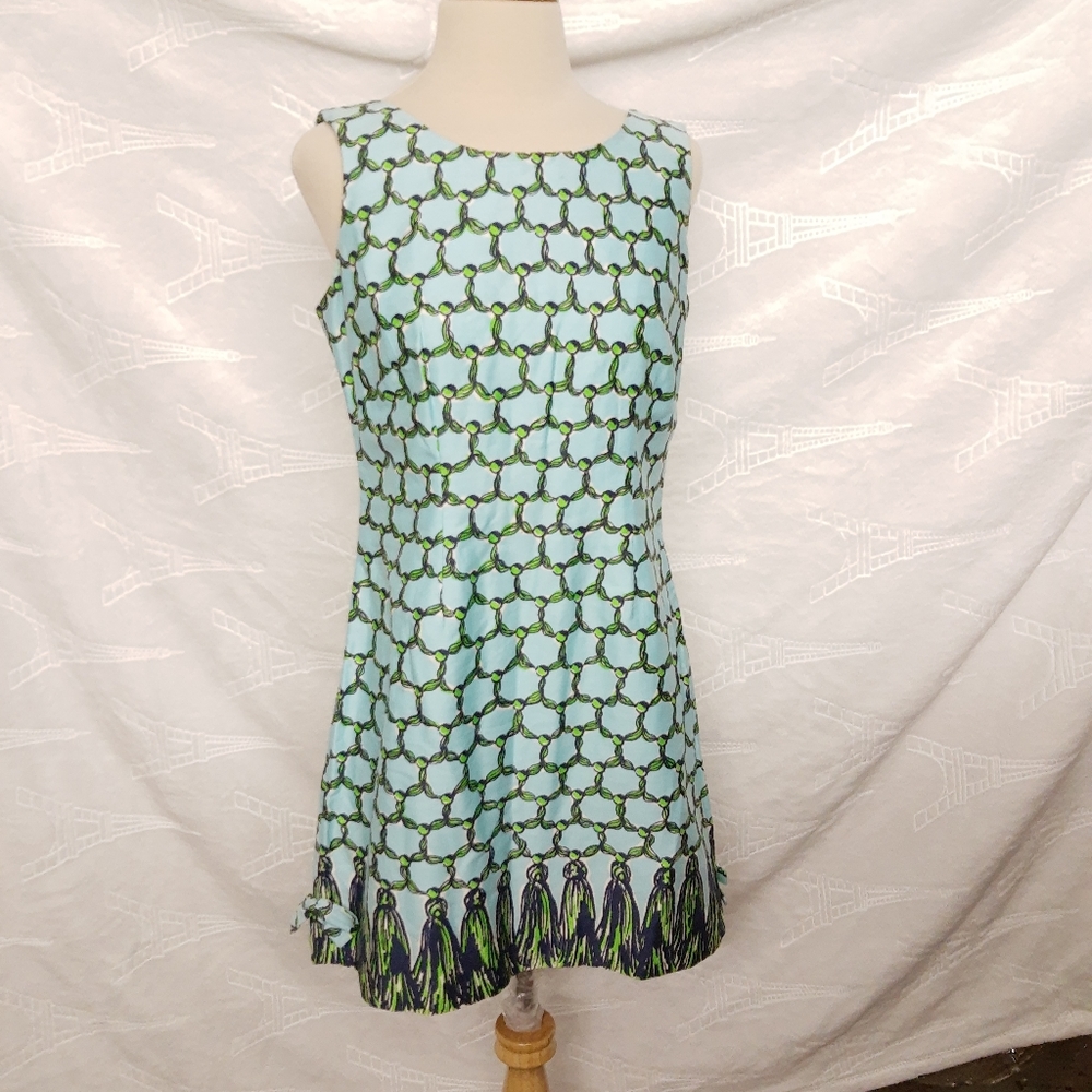 Lily Pulitzer Blue Green Cotton Dress